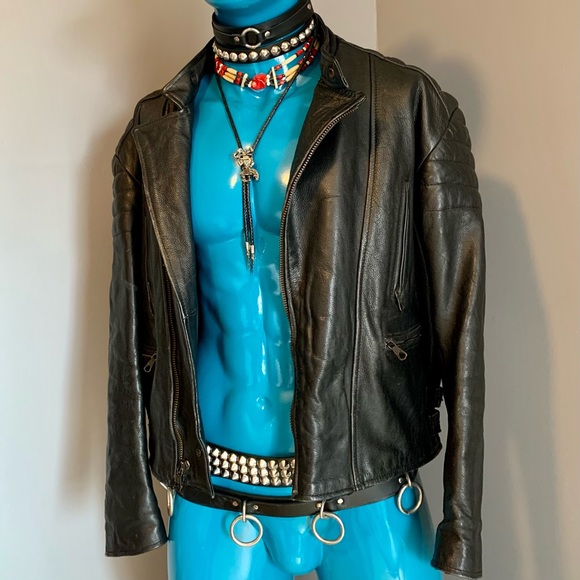 Japanese-Hardcore Biker Leather Jacket - Picture 5 of 12